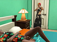 Indian widowed feign mother catches her son naked regarding his fringe while she was taking a nap and she couldnt stand it anymore and she sucked also in behalf of she was very horny  Mom and Stepson