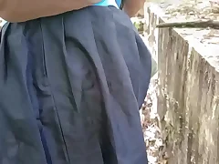 College fucked jn abandoned cemetery