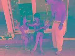 Threesome roughly the Come together with a Pakistani Girl and a Super Petite Girl  Aaliyah and Angry Doll