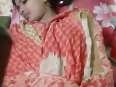 Aroused husband lifts wifes skirt to fondle her pretty Indian pussy