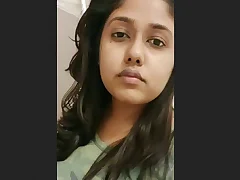 Pretty Indian inclusive takes a selfie in her bedroom She is very beautiful together with the camera captures her beauty well It’s the semiprecious stone be fitting of the innocence together with beauty be fitting of a woman