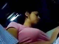 Busty couple takes control in a crammer