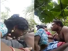 Desi Couples Animal Alfresco Encounter