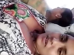 Indian girls cleavage is on full display during chat