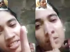 Indian wifes portend video chat with her secret partner