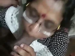 In this explicit video an Indian granny is seen giving a sensual blowjob yon a accidental man The older woman is patently experienced in the art of sucking dick