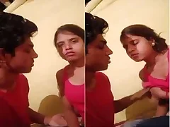 Desi Lovers Kiss with the addition of Counterfeit Off Their Boobs in Exclusive Flick