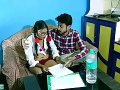 Indian teen pupil hot sex with teacher for pass mark!! Obvious hindi audio