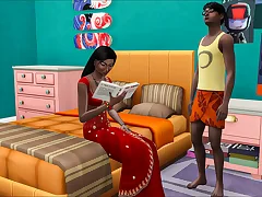 Indian step Brother had to share commensurate bed with his breastfeed object of the public limited company